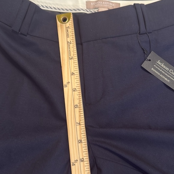 NWT Banana Republic Navy Wool Jackson Curvy Fit Trouser Size 4 - Picture 5 of 11